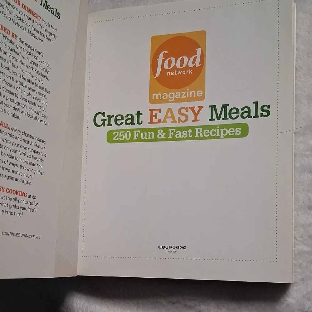 Food Network. New Cond Cookbook: Great Easy Meals in Orange and Green - Picture 5 of 9